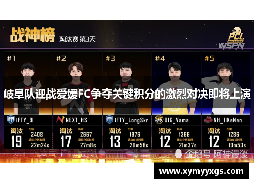 岐阜队迎战爱媛FC争夺关键积分的激烈对决即将上演
